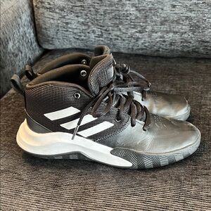 Adidas Boys Own the Game FV9451 Black Basketball Shoes Sneakers Size 3 1/2